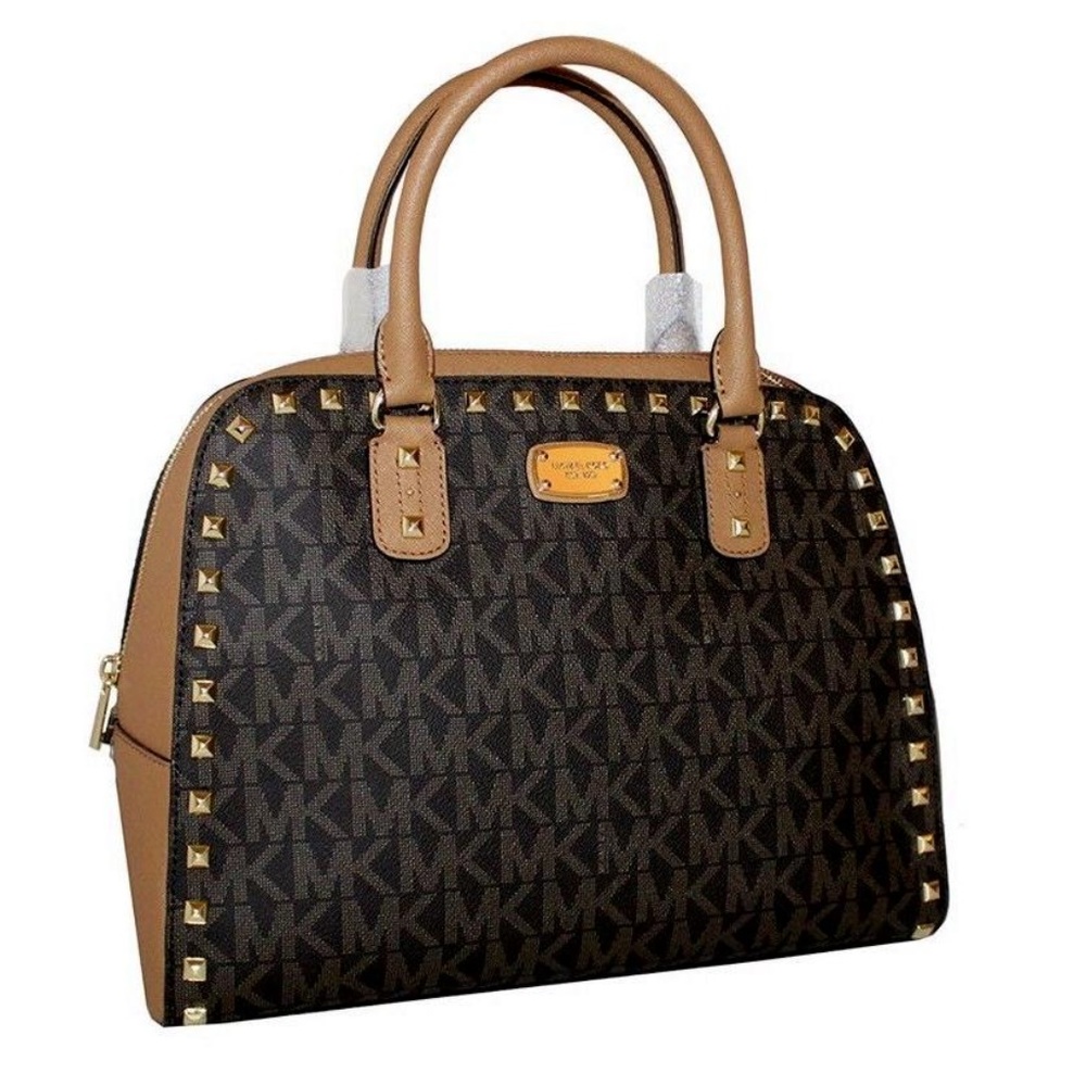 Michael Kors Sandrine Stud Studded Large Satchel - Picture 1 of 4